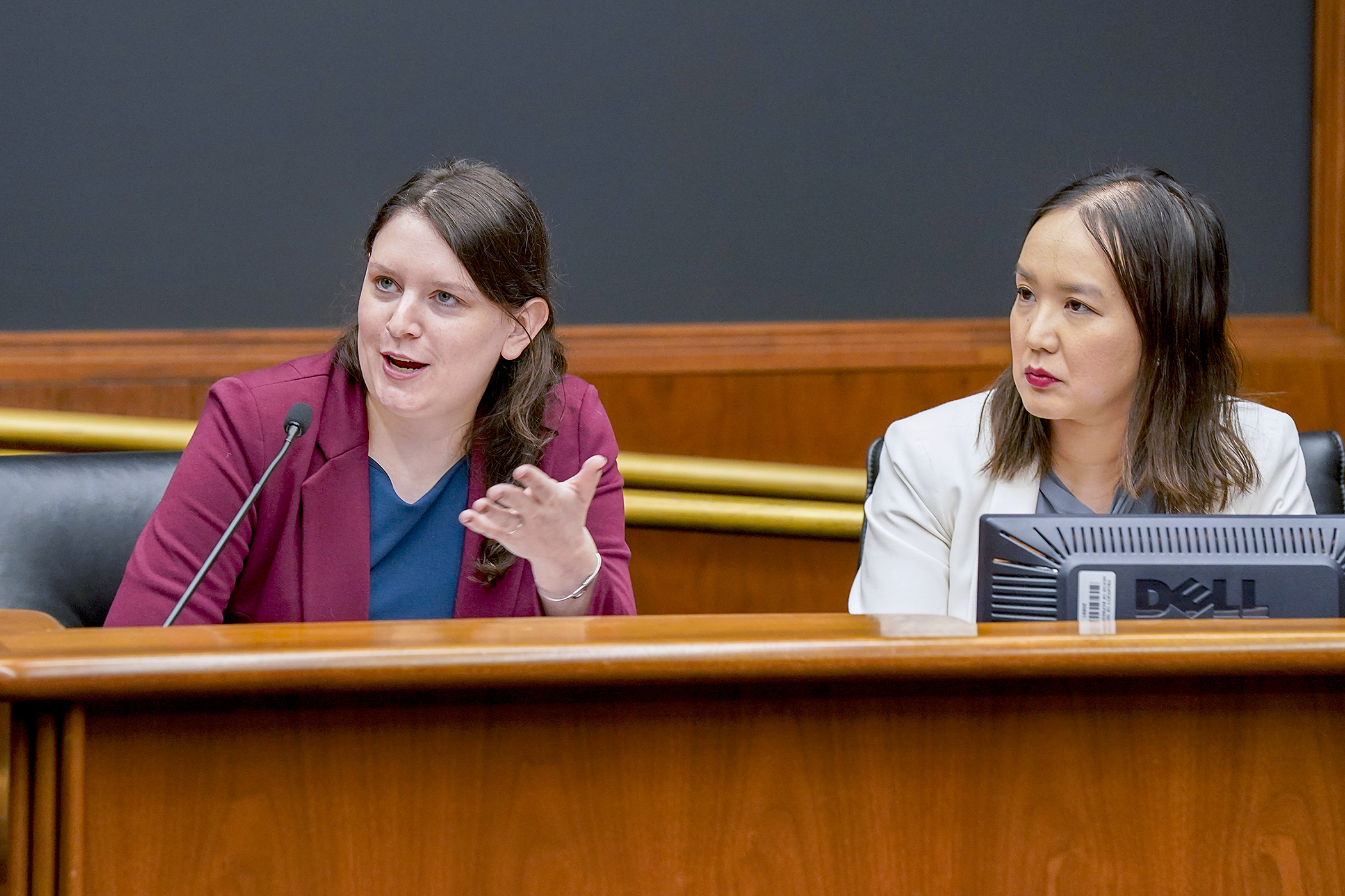 Hannah Weissman, director of policy with Code.org, testifies before the House Education Finance Committee on a Rep. Liz Lee bill to establish grant funding to expand computer science education, teacher training and recruitment. (Photo by Michele Jokinen)